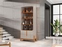 Ver imagem 2 de Cristaleira Lizz Off White/cedro - Casa D Móveis