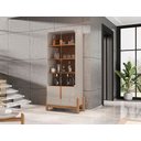 Ver imagem 2 de Cristaleira Lizz Off White/cedro - Casa D Móveis