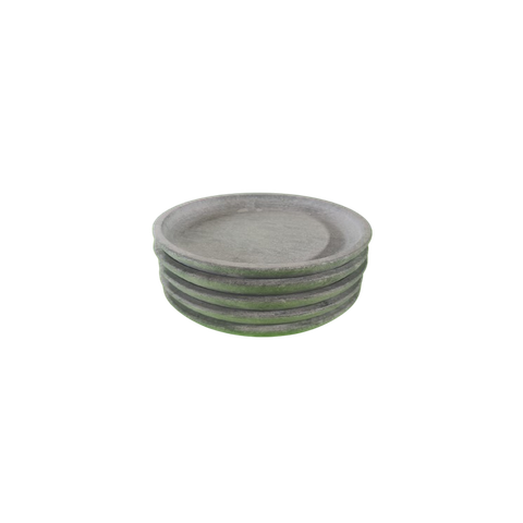 Jogo 6 Pratos Fundos 23 Cm de Pedra Sabão