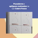 Ver imagem 5 de Cozinha Completa Modulada de Aço 4 Peças com Vidros e Gabinete Pia Multimóveis Cr20352 Branco