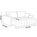Ver imagem 6 de Sofá 3 Lugares Retrátil Reclinável 250cm Bering F04 Linho Impermeável Bege Acinzentado - Lyam Decor
