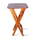 Ver imagem 5 de Mesa Bistrô Dobrável Madeira Padrão Imbuia - Cor: Marrom