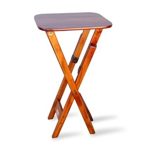 Mesa Bistrô Dobrável Madeira Padrão Imbuia - Cor: Marrom