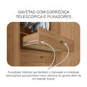 Ver imagem 6 de Guarda Roupa Casal Diamond 3 Portas 8 Gavetas com Espelho Novo Horizonte Neve