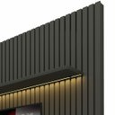 Ver imagem 4 de Home Suspenso 2.3 Ripado com LED Nobre Grafite com Off White - Gelius Móveis
