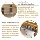 Ver imagem 3 de Cama de Casal/Queen Suspensa com LED 2 Portas e Nichos Multimóveis Crart-CAM004 Areia/Bege
