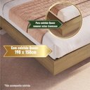 Ver mais imagens de Cama de Casal/Queen Suspensa com LED 2 Portas e Nichos Multimóveis Crart-CAM004 Areia/Bege