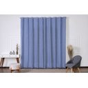 Ver imagem 4 de Kit Colcha Cobre Leito Casal + Cortina 2 Metros Tecido Rústico Topázio 6 Peças:azul