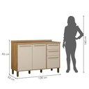 Ver imagem 4 de Balcão 120 cm 3 Portas 2 Gavetas Salvador