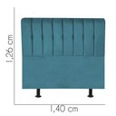 Ver imagem 3 de Cabeceira Estofada Kiara 140cm Casal Box Quarto Suede Azul Turquesa - Ahazzo Móveis