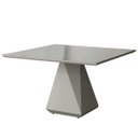 Ver imagem 1 de Mesa de Jantar Quadrada 140x140cm Lia Tampo Vidro Off White CCS