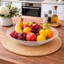 Ver imagem 1 de Fruteira Saladeira Redonda Vidro Centro Mesa Cozinha 1,700ml