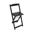 Ver imagem 6 de Mesa Bistrô Dobrável de Madeira Redonda com 3 Banquetas Preta - Cor: Preto