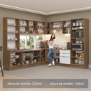 Ver imagem 6 de Armário de Cozinha Completa 549cm Rustic/branco Stella Madesa 01