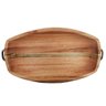 Gamela de Madeira com Alças 54x30cm Travessa para Servir Churrasco Zanline Rústica - 1