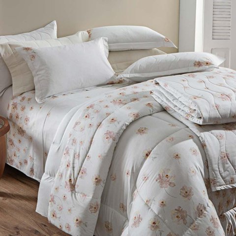 Jogo de Cama Solteiro 300 Fios Alicy - Kacyumara Estampado