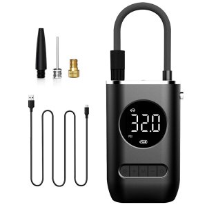 Bomba de Ar Compressor Portátil Calibrador Digital - 25l/min