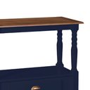 Ver imagem 4 de Bancada Aparador para Banheiro 1 Gaveta Dália 3063 Linz Móveis - Azul Petróleo/imbuia Glazer