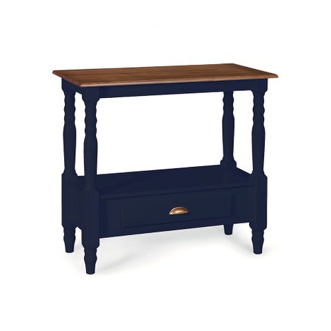 Bancada Aparador para Banheiro 1 Gaveta Dália 3063 Linz Móveis - Azul Petróleo/imbuia Glazer