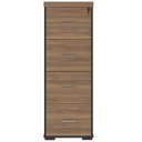 Ver imagem 3 de Armário para Escritório Arquivo 04 Gavetas Atria Executiva A02 Nogal Preto - Lyam Decor