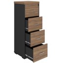 Ver imagem 6 de Armário para Escritório Arquivo 04 Gavetas Atria Executiva A02 Nogal Preto - Lyam Decor