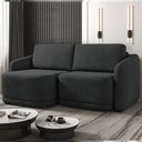 Ver imagem 1 de Sofá Cama Modulado Retrátil e Reclinável Decorativo Varsóvia 176cm Veludo Cinza Chumbo G33 - Gran Be