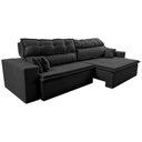 Ver mais imagens de Sofá Retrátil e Reclinável 2,52m Luxos Cama Inbox Velusoft Preto