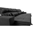 Ver imagem 5 de Sofá Retrátil e Reclinável 2,52m Luxos Cama Inbox Velusoft Preto