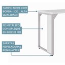 Ver mais imagens de Escrivaninha em L 150x150cm com Gaveteiro e Pé Metálico Cinza Yescasa