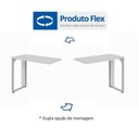 Ver imagem 6 de Escrivaninha em L 150x150cm com Gaveteiro e Pé Metálico Cinza Yescasa