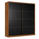 Ver imagem 5 de Guarda Roupa Casal Belga 2 Portas Deslizantes Flex -demobile:nogueira Touch / Preto Prime Tx