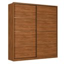Ver imagem 1 de Guarda Roupa Casal Belga 2 Portas Deslizantes Flex -demobile:nogueira Touch / Preto Prime Tx