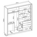 Ver imagem 6 de Guarda Roupa Casal Belga 2 Portas Deslizantes Flex -demobile:nogueira Touch / Preto Prime Tx