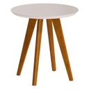 Ver imagem 1 de Mesa Lateral Classic Redonda Off White - Imcal