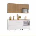 Ver imagem 6 de Cozinha Modular Rainha com 4 Peças 4 Portas 5 Gavetas Ripado em Mdf 190cm de Largura Nesher