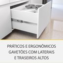 Ver imagem 2 de Cozinha Modular Rainha com 4 Peças 4 Portas 5 Gavetas Ripado em Mdf 190cm de Largura Nesher