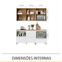 Ver mais imagens de Cozinha Modular Rainha com 4 Peças 4 Portas 5 Gavetas Ripado em Mdf 190cm de Largura Nesher