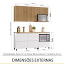 Ver imagem 7 de Cozinha Modular Rainha com 4 Peças 4 Portas 5 Gavetas Ripado em Mdf 190cm de Largura Nesher