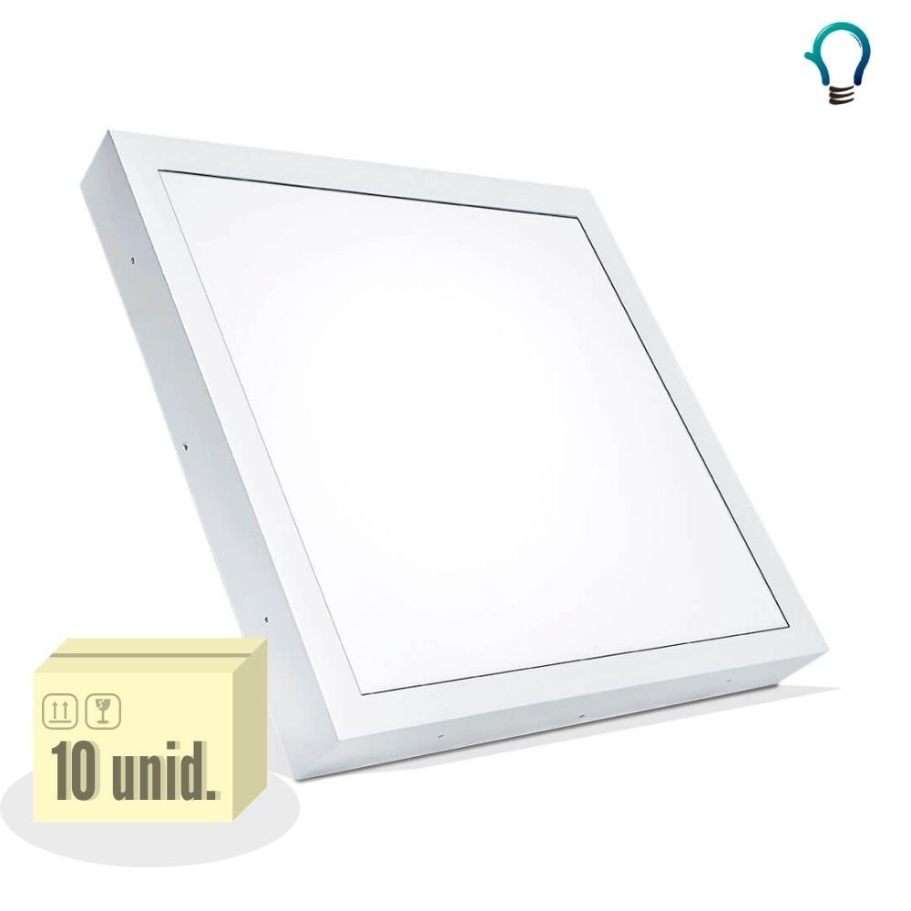 Luminária Painel de LED sobrepor 12w - Branco Quente 10 unid. - 1