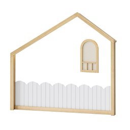 Moldura com Led e Janelinha em Madeira Maciça para Quarto Infantil New Garden Casatema - 2