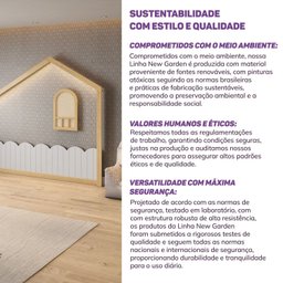 Moldura com Led e Janelinha em Madeira Maciça para Quarto Infantil New Garden Casatema - 5