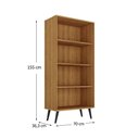 Ver imagem 2 de Estante para Livros Pequim 70cm Desmontado Cor Lâmina Mel - Ozini Móveis