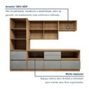 Ver imagem 7 de Cozinha Completa Modulada 5 Peças 8 Portas 6 Gavetas com Rodapé Norten Marrom/Verde/Nature
