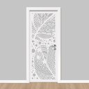 Ver imagem 1 de Adesivo de Porta - Relevo Floral 4 Dekalque 93x213