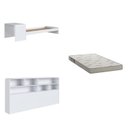 Ver imagem 2 de Cama Infantil Juvenil com Escrivaninha e Estante com Colchão Incluso Branco