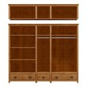 Ver imagem 3 de Guarda Roupa 10 Portas 3 Gavetas Freijó Topázio - Fn