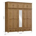 Ver imagem 4 de Guarda Roupa 10 Portas 3 Gavetas Freijó Topázio - Fn