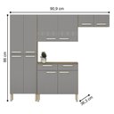 Ver imagem 3 de Cozinha Marina C/ Balcão Freijó Gris