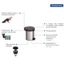 Ver imagem 5 de Lixeira com Pedal 5l Tramontina em Aço Inox com Acabamento Polido e Tampa Plástica Preta