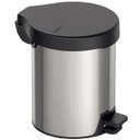 Ver imagem 1 de Lixeira com Pedal 5l Tramontina em Aço Inox com Acabamento Polido e Tampa Plástica Preta